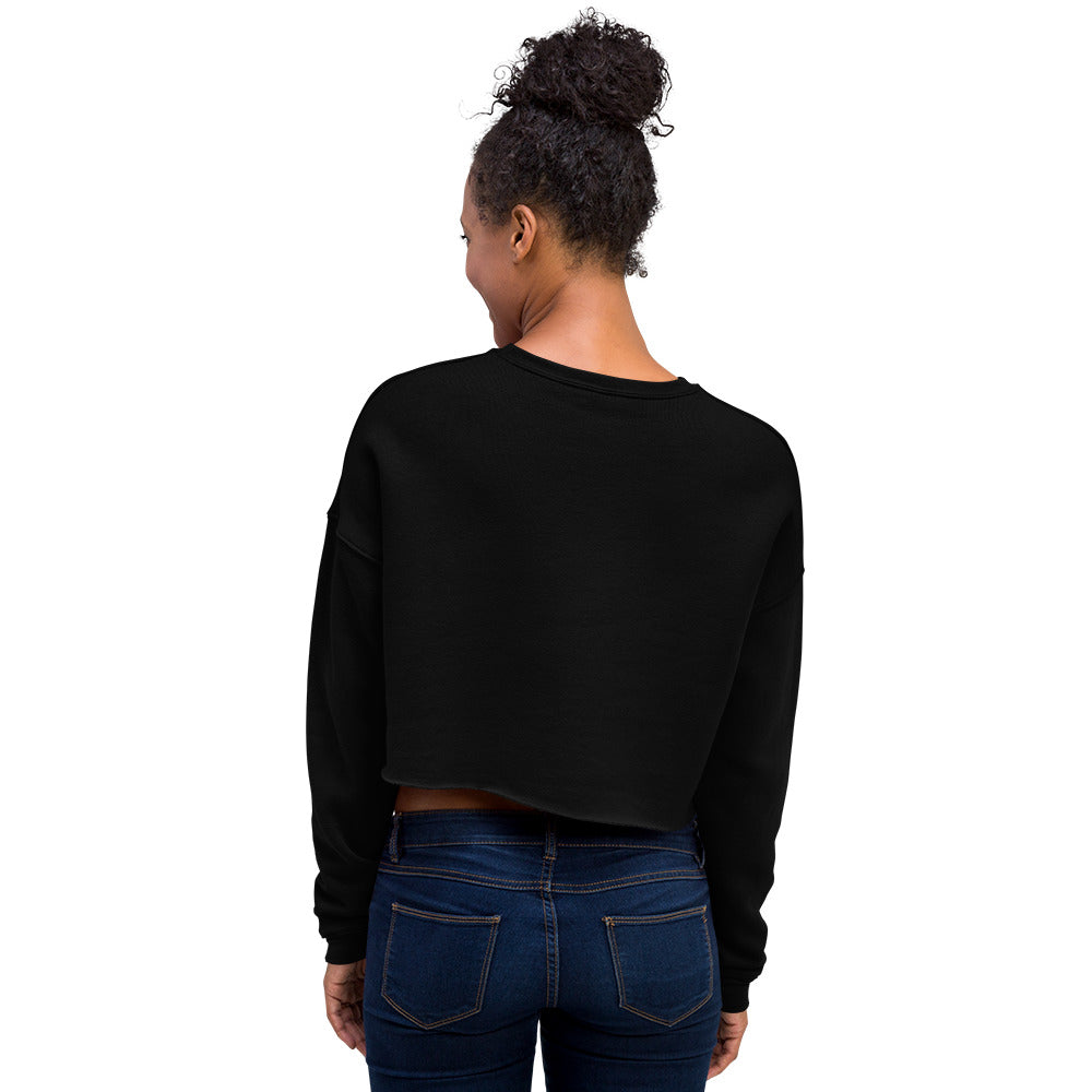 Whatever - Embroidered Crop Sweatshirt