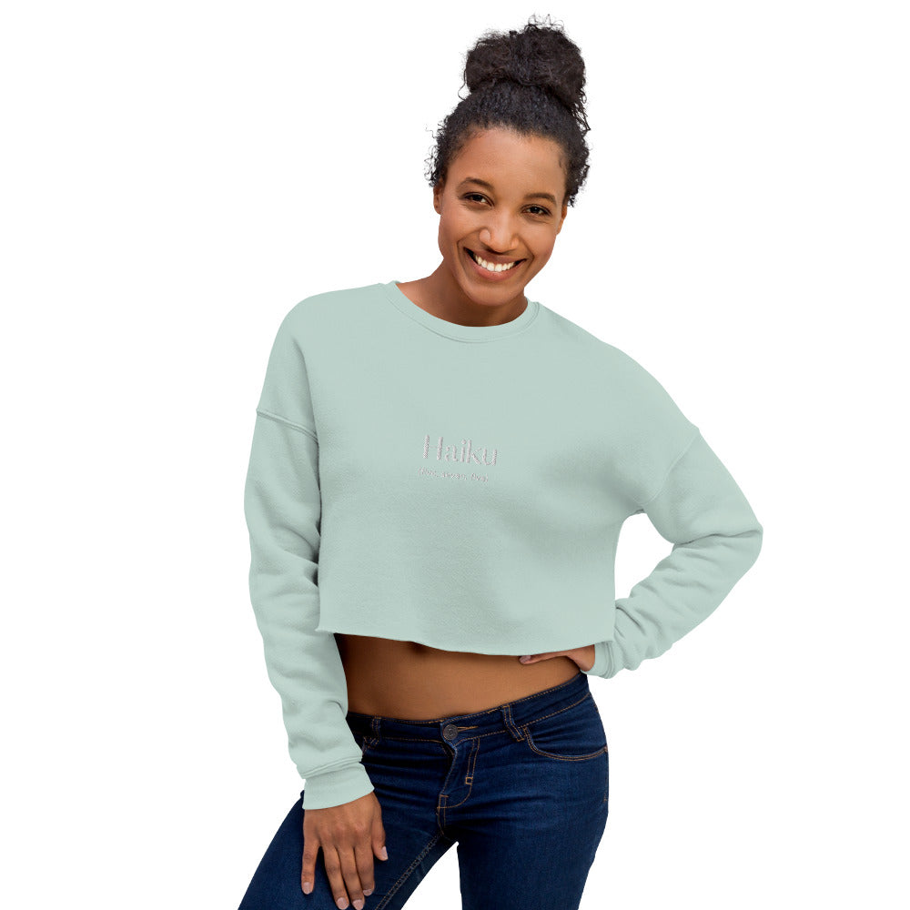 Haiku - Embroidered Crop Sweatshirt