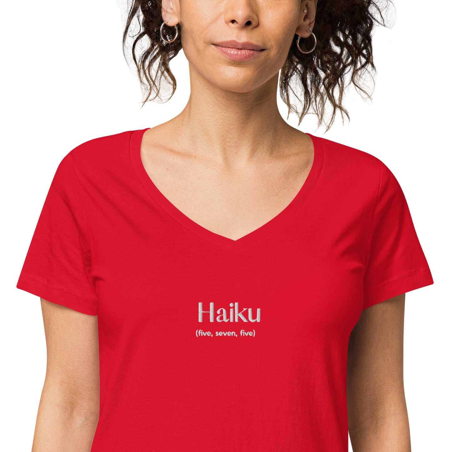 Haiku v-neck t-shirt